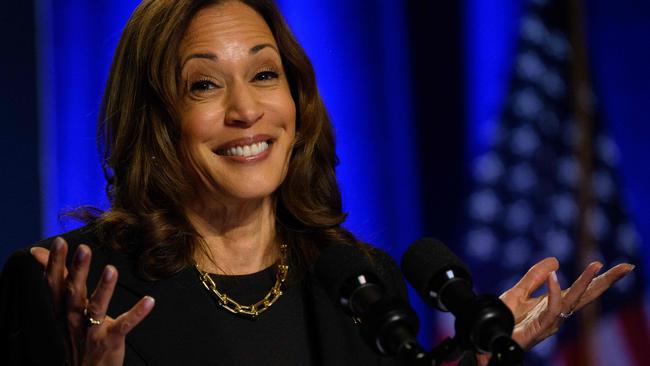 Kamala Harris speaks at an event hosted by The Economic Club of Pittsburgh. Picture: Getty Images via AFP.