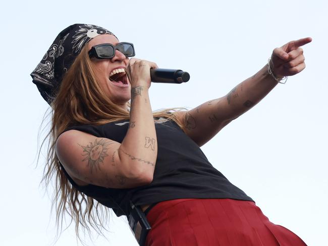 LOS ANGELES, CALIFORNIA - JUNE 09: G Flip performs onstage during the 2023 LA Pride in the Park Festival at Los Angeles Historical Park on June 09, 2023 in Los Angeles, California. (Photo by Emma McIntyre/Getty Images)