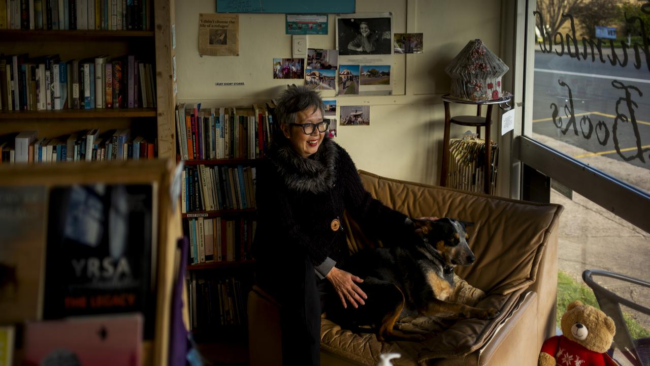 Linda Sang’s Well Thumbed bookshop escaped the fires in Cobargo. Picture: Sean Davey