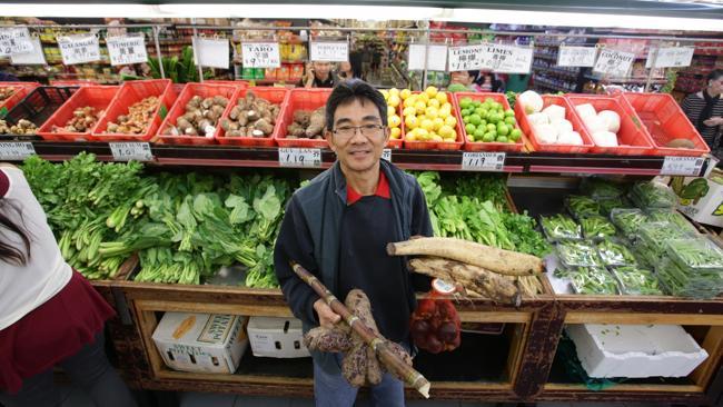 Peter Low of Yuens' Supermarket in the Sunnybank Market Square.