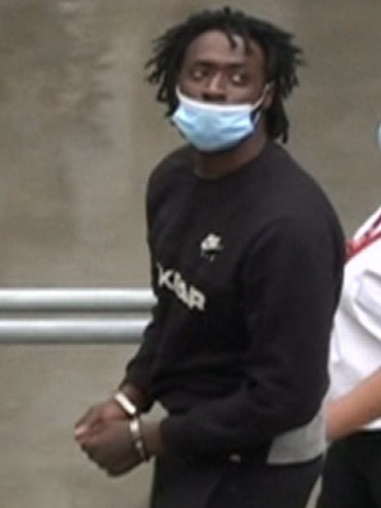 Thocrial Agoth has been jailed for at least 24 years over the murder of Ngor Bol to death on North Terrace in 2022. Picture: 7NEWS