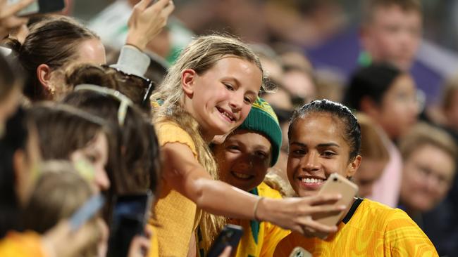 Fans will be hoping to snap a selfie with Mary Fowler with the Matildas play Uzbekistan at Marvel Stadium in February. Picture: Will Russell/Getty Images