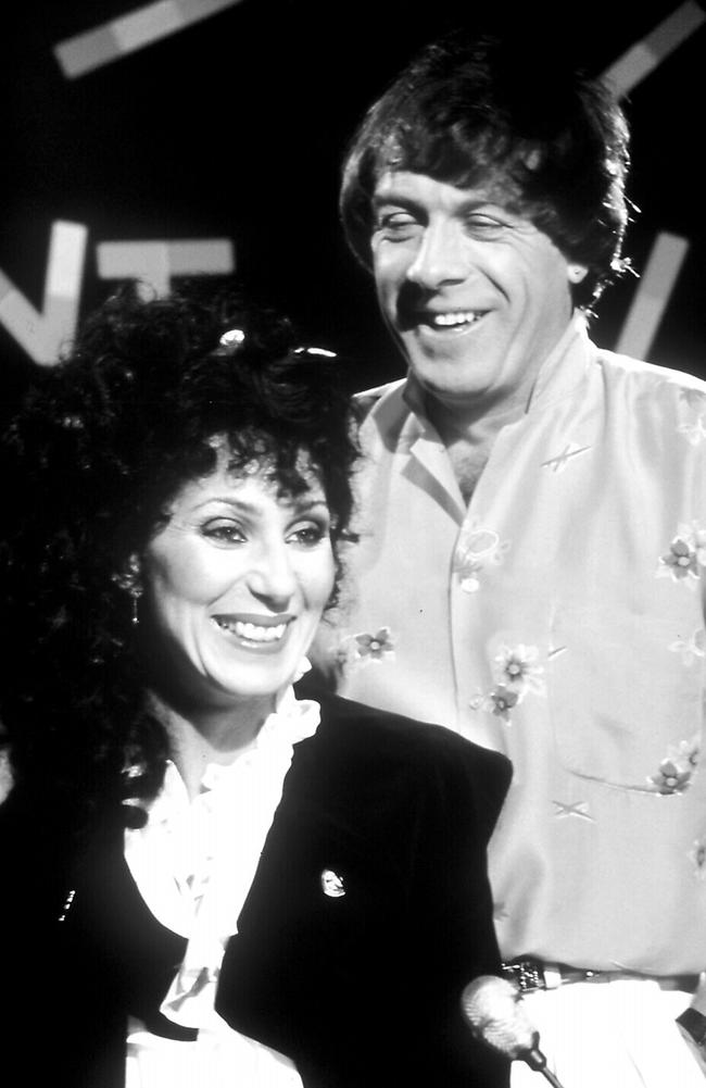 Meldrum with singer and actor Cher on Countdown in 1981. Picture: Supplied