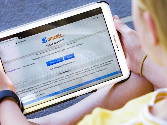 Generic photograph of child using free online chat website 'Omegle', Sunday, November 10, 2019 (AAP Image/Richard Walker)