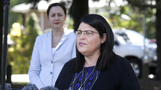 Education Minister Grace Grace (front) with Premier Annastacia Palaszczuk