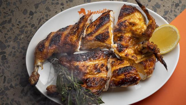 Charcoal chicken, like this from Henrietta in Surry Hills, is very popular across Sydney. Picture: Supplied