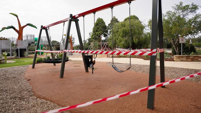 In Victoria, we are rewarded with a return to playgrounds, as if this entirely useless restriction was needed for our protection. Picture: AAP