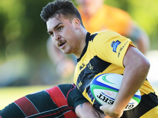 Brayden Cunningham will return to the Dragons – who started this season slowly – if the Darwin A-grade rugby union competition resumes this year. Picture: KERI MEGELUS