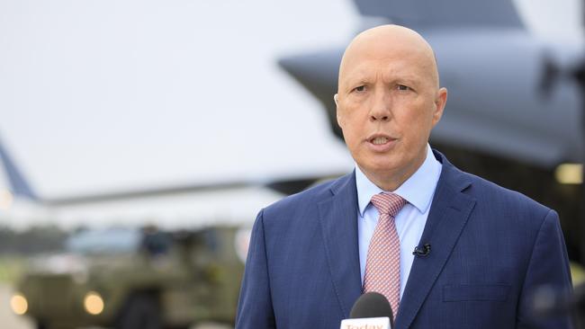 Opposition Leader Peter Dutton, during his time as defence minister ahead of the last election. Picture: Defence