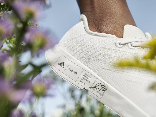 The sneakers have a carbon footprint of just 2.94kg CO2e. Picture: Allbirds