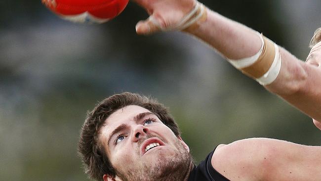 Jarrad Stafford competes in the ruck. Picture: Paul Loughnan