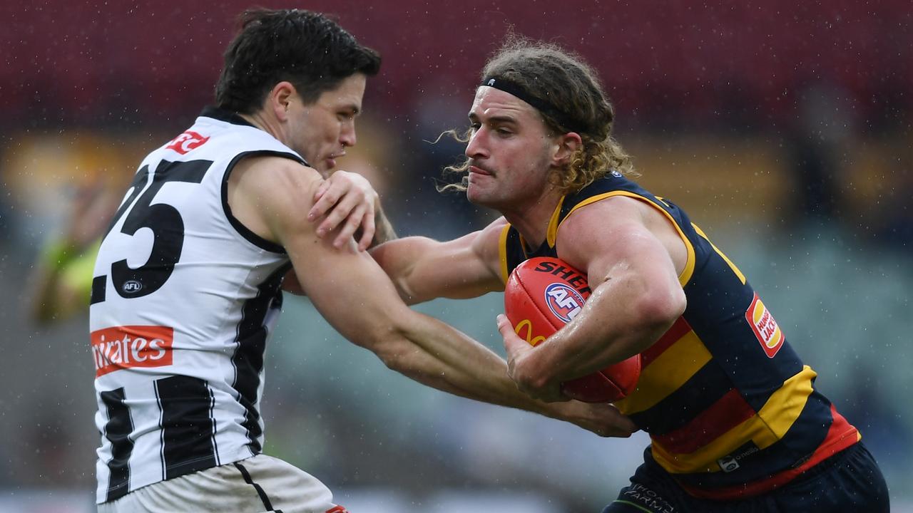 Sam Berry wasn’t far behind Rory Laird in the tackle count on Saturday. Picture: Mark Brake/Getty Images