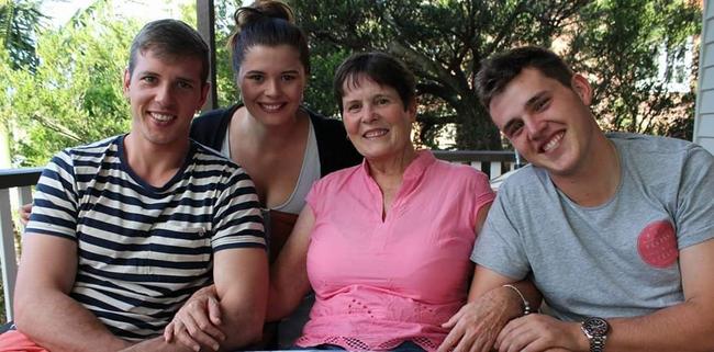 Yvonne Bradford with her children Peter, Ellie and Michael. . Picture: Contributed