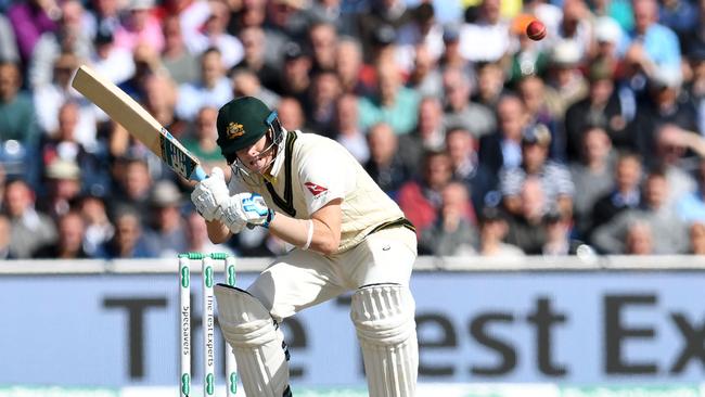 Steve Smith has spoken about repeated short balls in Test cricket. (Photo by Paul ELLIS / AFP)