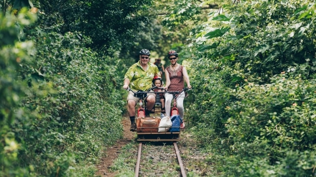 Pedal through tropical bush with Ecotrax Fiji.