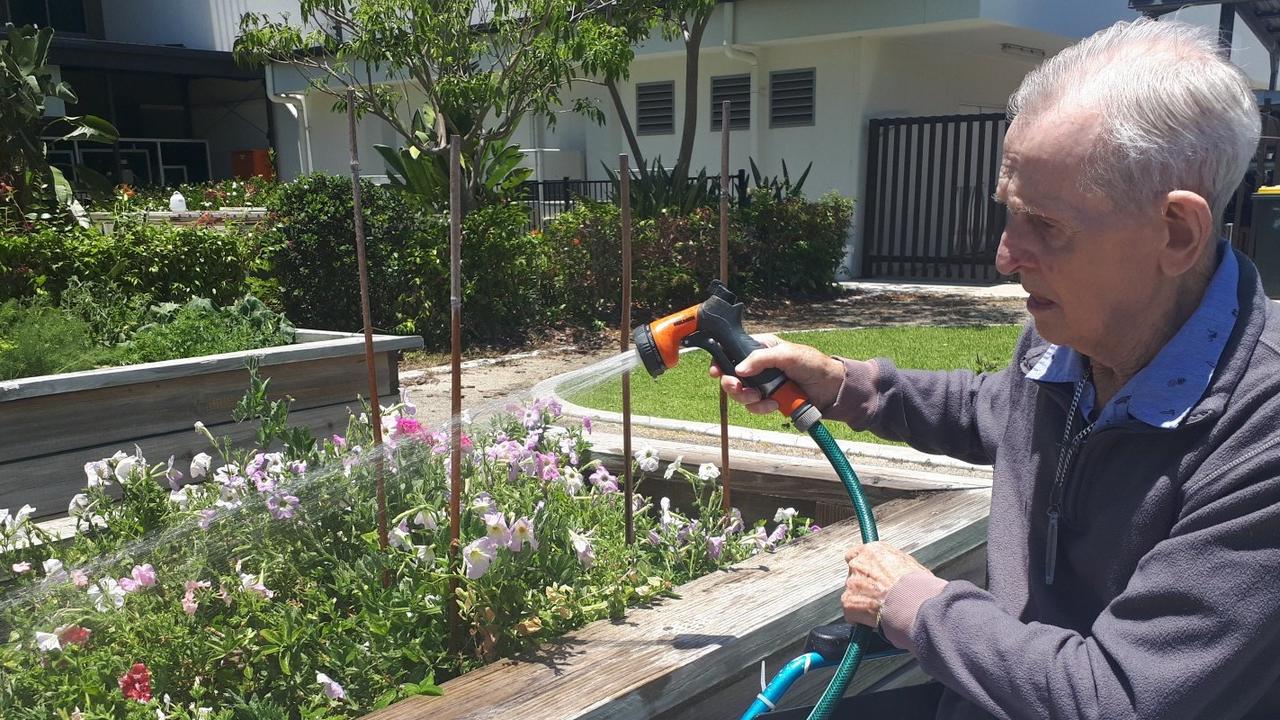 GREEN THUMB: Barry Faulkner is devoted to his small garden at Kerrisdale Gardens.