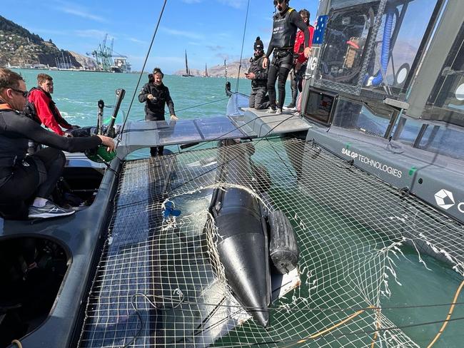 Damage on the Australian boat in Christchurch. Picture: Supplied