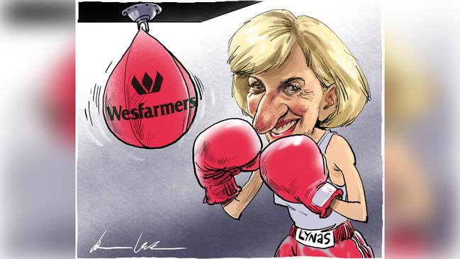 Lynas chief executive Amanda Lacaze. Illustration: Johannes Leak.