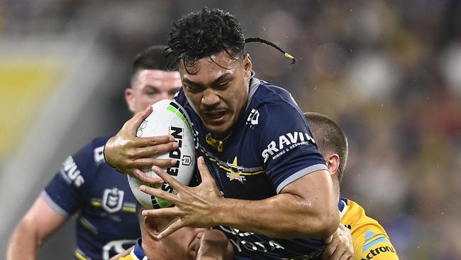 Jeremiah Nanai could add X-factor to the Kangaroos bench. Picture: Ian Hitchcock/Getty Images