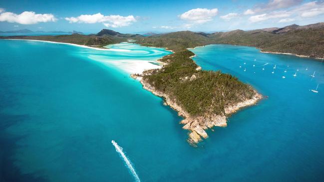 Whitehaven Beach and Hill Inlet near Hamilton Island. Picture: Hamilton Island Tourism