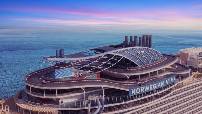 Norwegian Viva cruise ship racetrack. Picture: Supplied