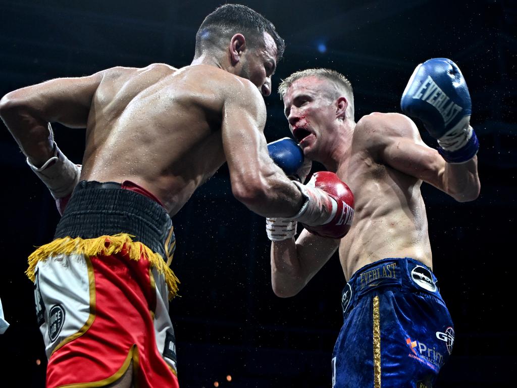 Wilson has revealed the back injury he fought through to win against Dib. Picture: Scott Davis / Ace Boxing