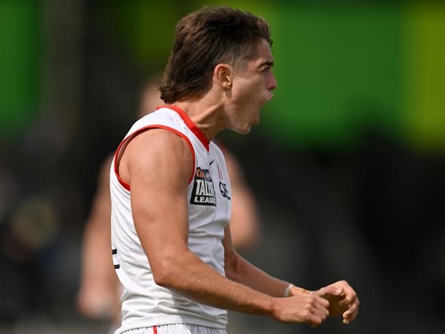 Indhi Kirk is ready to make a name for himself at the Swans. Picture: Morgan Hancock/AFL Photos/via Getty Images