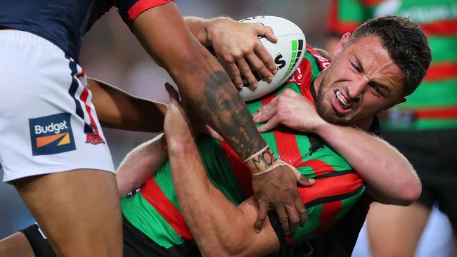 Sam Burgess could miss the Rabbitohs’ opening NRL finals match. Picture: Getty Images