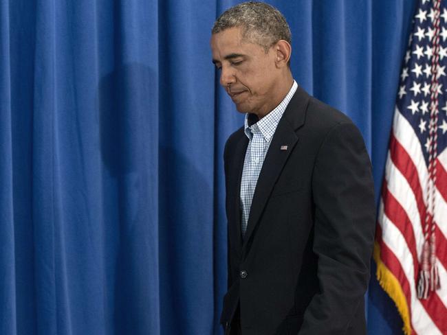 US President Barack Obama called for calm on Thursday. AFP PHOTO/Nicholas KAMM