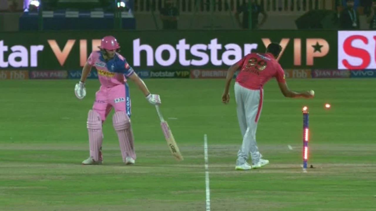 Ravi Ashwin left Jos Buttler furious after a 'Mankad' run out during the IPL