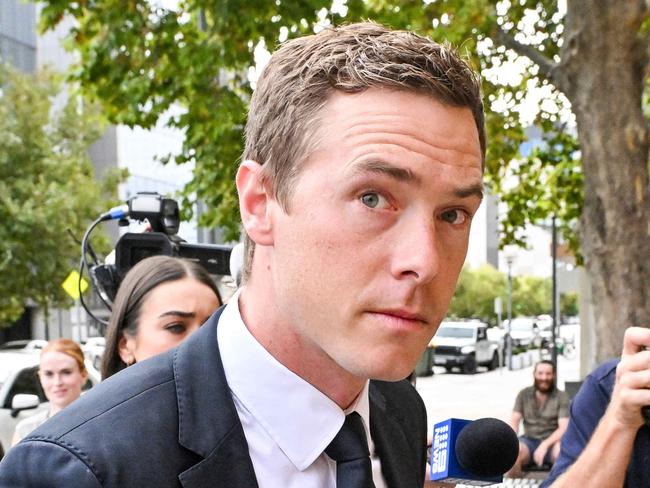 ADELAIDE, AUSTRALIA - NewsWire Photos, MARCH 13, 2024:  Cyclist Rohan Dennis arrives at the Adelaide Magistrates Court where he is facing charges over the death of his wife Melissa Hoskins. Picture: NCA NewsWire / Brenton Edwards
