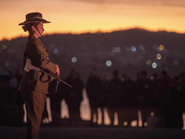 ANZAC Day Dawn Service at the Hobart Cenotaph. Picture: Chris Kidd