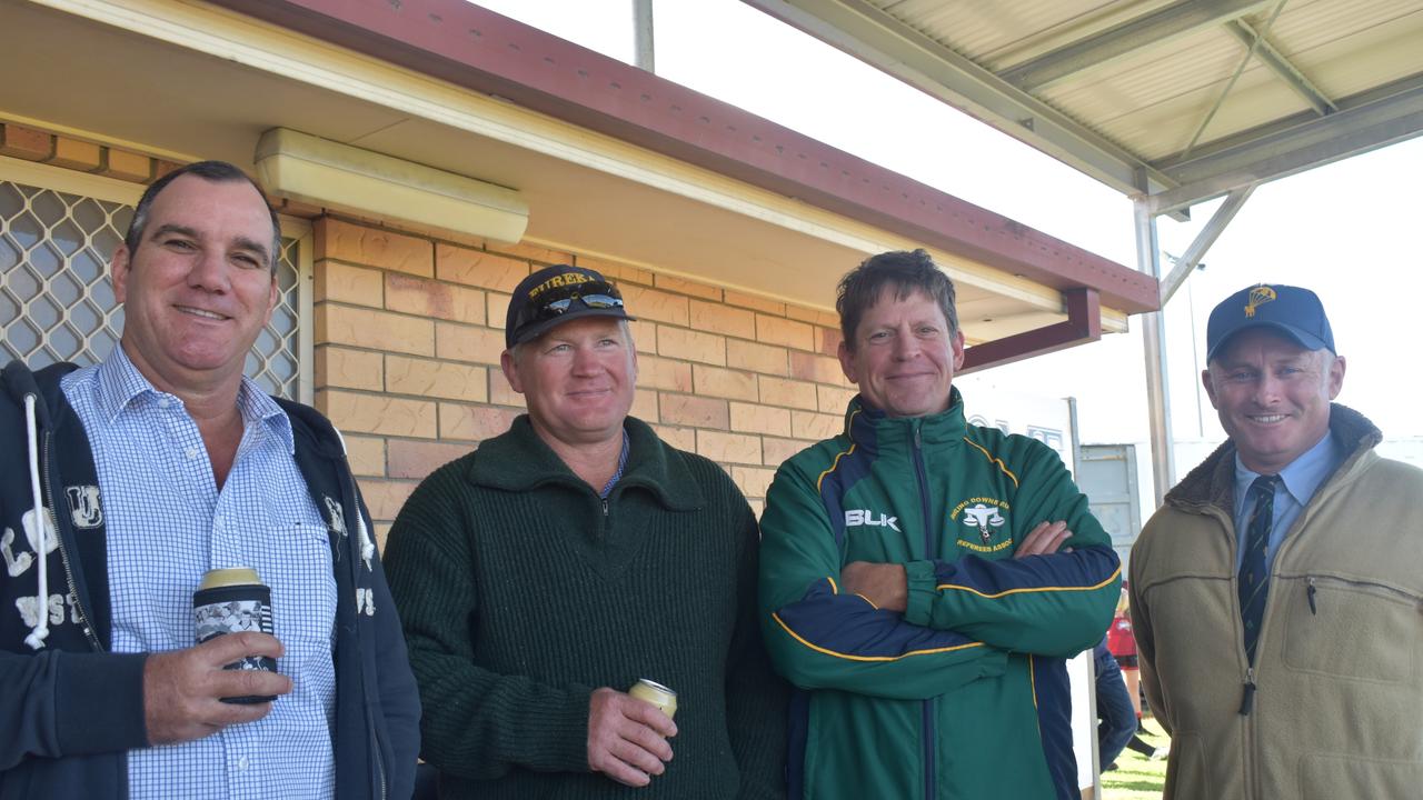 Scott Mawn, Dan Sullivan, Tim Biggs, and Marty Kerlin at the Warwick Water Rats reunion round on July 10, 2021.