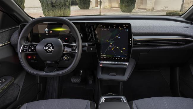 The Megane E-Tech uses Goggles new in-car operating system.