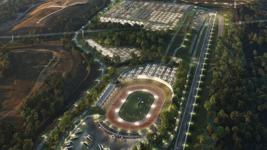 What it could look like … An artist’s impressions for the new Speedway at Eastern Creek.