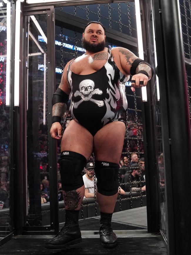 Bronson Reed in February in WWE’s imposing “Elimination Chamber”. Source: WWE