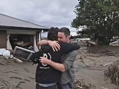 Emotional reunion as two brothers finally meet after Cyclone Gabrielle