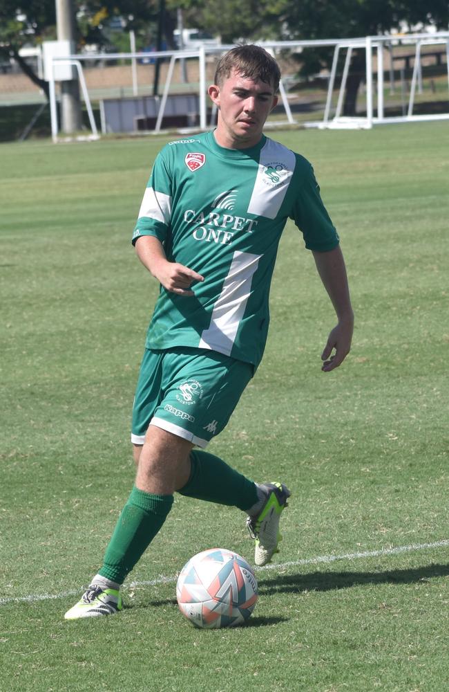 Frenchville Football six-a-side carnival, men's A final, Clinton versus Central, at Jardine Park, Rockhampton, February 25, 2024.