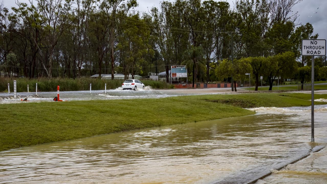 Kingaroy streets were inundated with water after receiving a heavy downpour Wednesday afternoon. Photo by Denise Keelan.