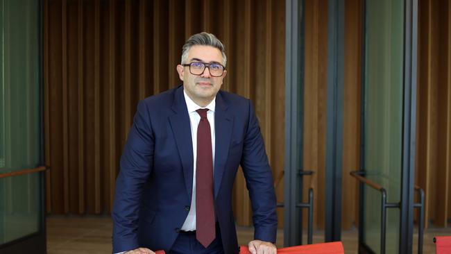 Lendlease CEO Tony Lombardo announced a major restructuring of its operations offshore back to Australia after its shares plummeted. Jane Dempster/The Australian.