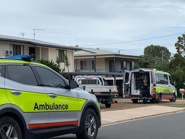 Paramedics on scene at a motorbike crash on McCarthy St, Gracemere.