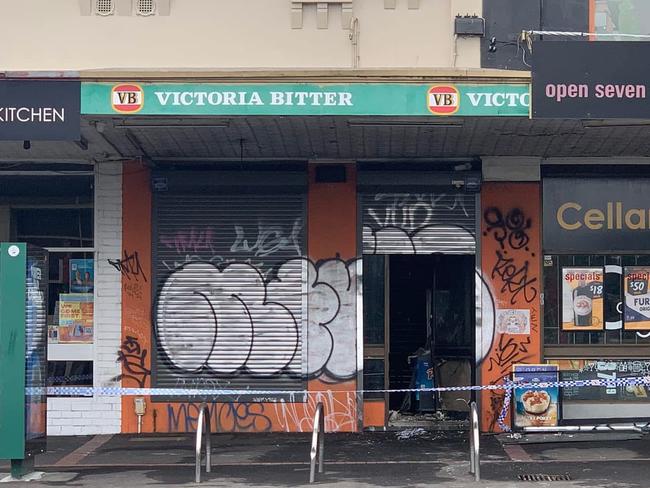 A Flemington business has been torched in a Christmas Eve arson attack. Picture: Ian Royall