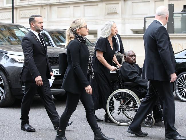 The nine everyday Australians leave the Royal Horseguards Hotel for the Queen's funeral in London. Picture: Ella Pellegrini