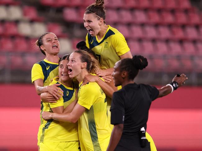 The Matildas are well-poised to reap the financial benefits of a strong Olympics campaign. Picture: Getty Images