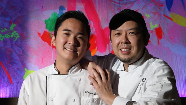 Gold Coast restaurant Kiyomi at The Star has a new head chef. New chef Winson Law with Kiyomi creator and chef Chase Kojima. Picture Glenn Hampson