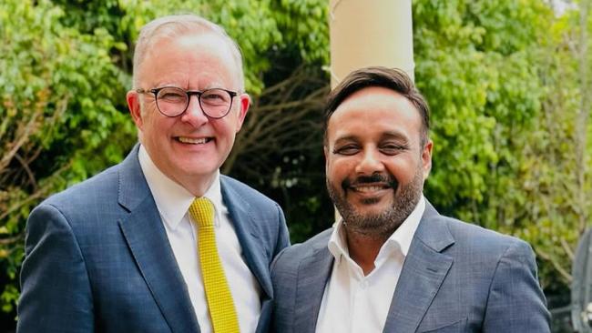 Anthony Albanese and Rupinder Brar.