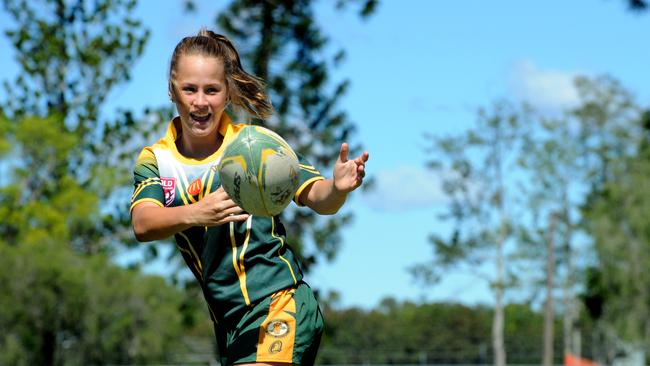 Keilee Joseph of Waterford Rugby League Football Club as a junior. Picture: Richard Walker