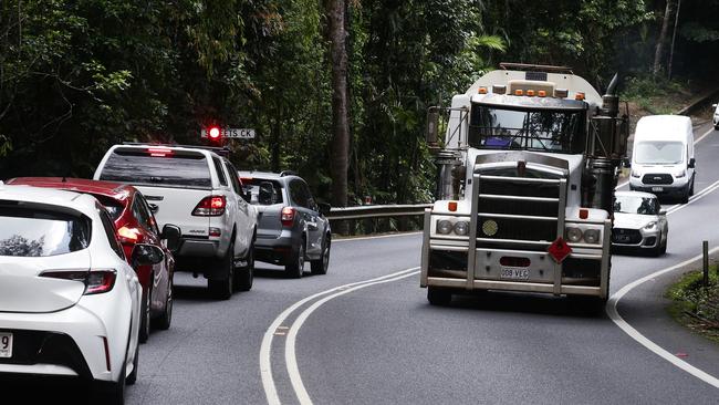 There are heightened calls for the Queensland Government to call for a modernised Far North Regional Plan capable of fast-tracking a Kuranda Range Road upgrade. Picture: Brendan Radke