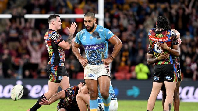 The Titans couldn’t believe it. Photo by Bradley Kanaris/Getty Images