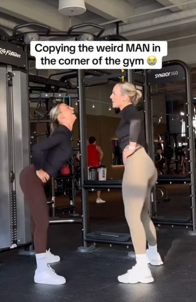 Two gym influencers from Germany have gone viral for all the wrong reasons. Picture: TikTok